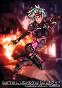 Cyberpunk Manga Girl Print