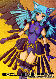 Cute Winged Anime Girl Print