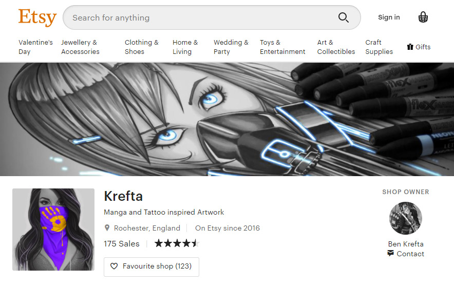 krefta etsy page