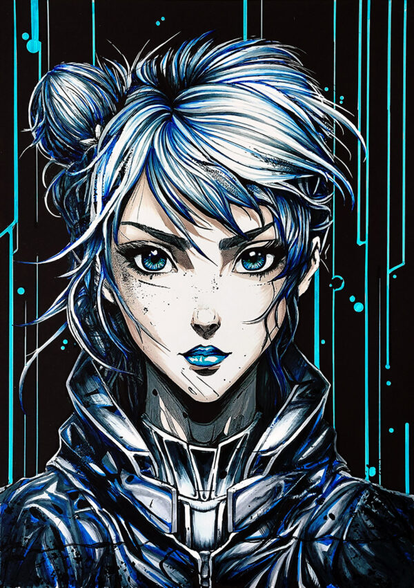 Yulia Marker Art Cyberpunk Girl