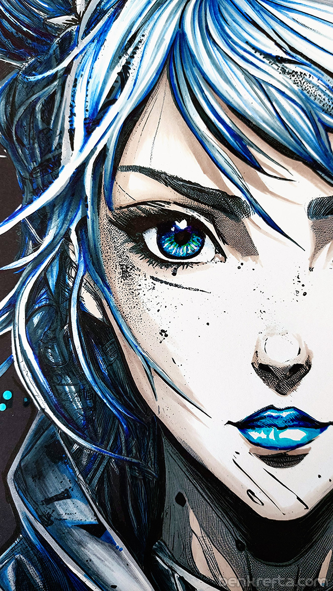 Yulia Marker Art Cyberpunk Girl